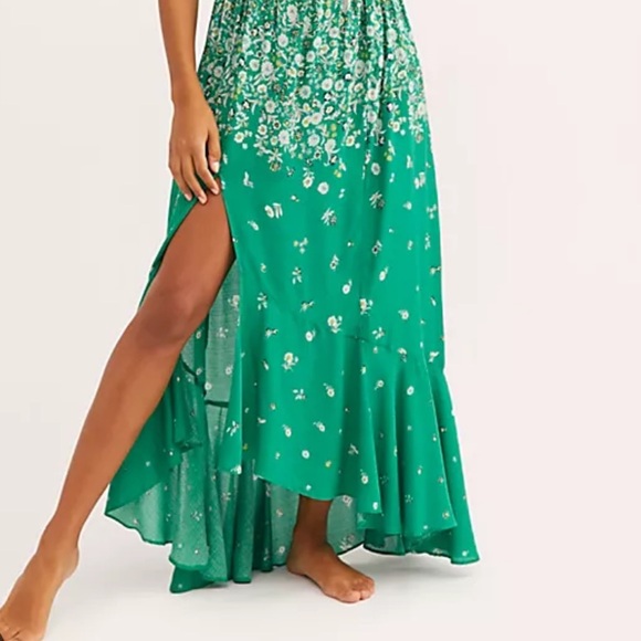 Ready or Not green Free People Maxi dress in large - Picture 2 of 14